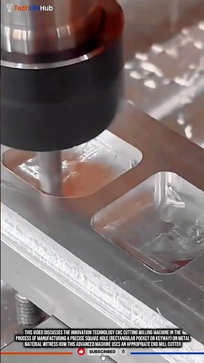 Innovation Technology CNC Milling Machine: High-Precision Square Hole Manufacturing #tech