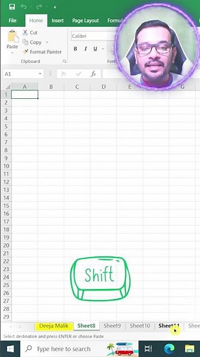 How to copy data and paste in 40 sheets in Excel.