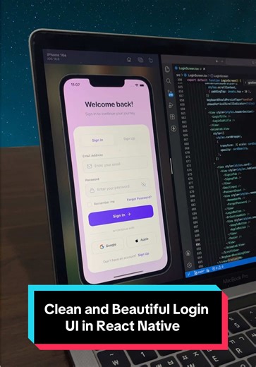 Clean and Beautiful Login UI in React Native