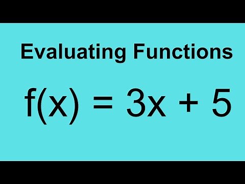 Function Notation and Evaluating Functions