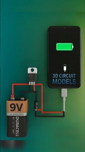 DIY 9V Battery to Mobile Charger Circuit | Simple Phone Charging Setup Using Voltage Regulator #diy