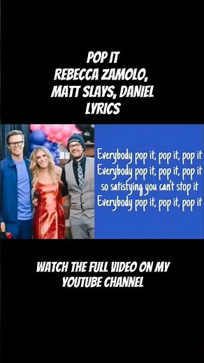 POP IT • Rebecca Zamolo Lyrics
