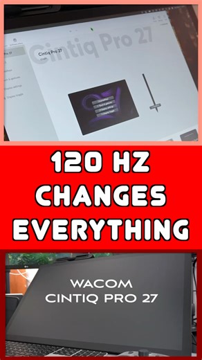 120Hz vs 60Hz Pen Display: Difference Is Massive - Wacom Cintiq Pro 27 #techreview #drawingtablet