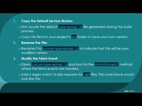 Optimizing Angular Service-Worker for Video Prefetching Issues