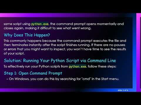 How to Run Your Python IDLE Scripts Using python.exe