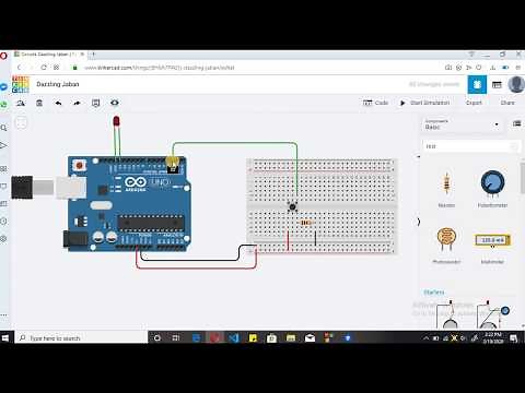 Arduino Tutorials: Control a LED with a push Button || tinkercad