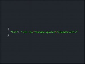 How to add HTML in JSON file