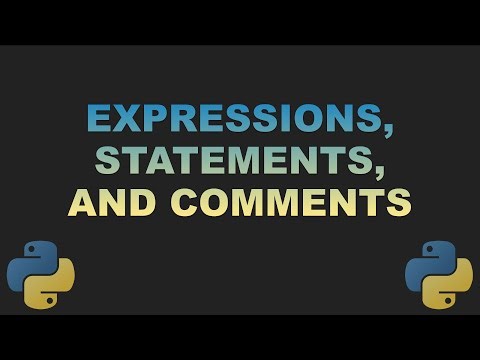 4. Python Expressions, Statements, and Comments