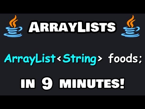 Learn Java arraylists in 9 minutes! 📃