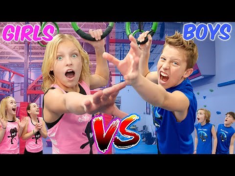 Girls vs Boys! Super Ninja Challenge!