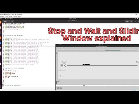 Stop and Wait Protocol / Sliding Window protocol | Ns2 Simulation Detailed explanation