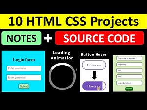 10 HTML CSS Projects for Beginners | HTML CSS Tutorial - Programming For Beginners