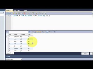 Beginners MYSQL Database Tutorial 7# SQL ORDER BY Keyword Statement Query