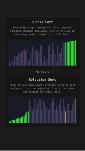 Bubble Sort vs Selection Sort | The Basics of Sorting Algorithms 💻📊#shorts #algorithm
