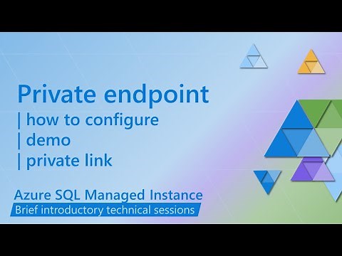 Demo of setting up private endpoint to Azure SQL Managed Instance