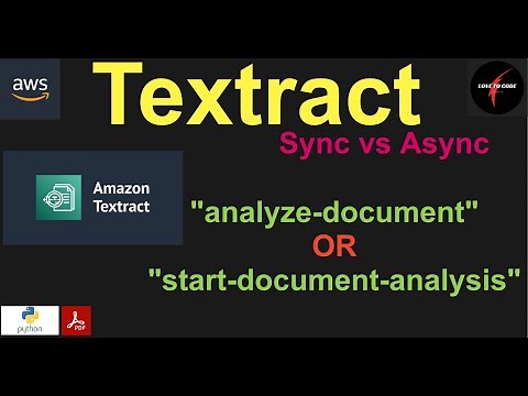 Textract tutorial (NEW) (Async vs Sync) Demo (STEP by STEP)