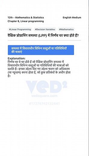 Linear Programming Decision Variables Explained