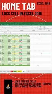 How to Lock Cells in Excel 2016 | Protect Data Easily