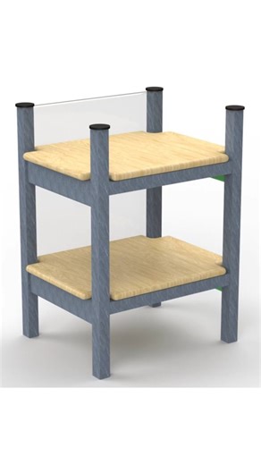 Small Rack Table | Realistic 3D Design & Visualization Showcase