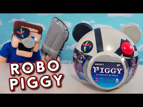 PIGGY ROBLOX Robby RoboPiggy HEAD Bundle TOYS Video Game Phat Mojo Figures! Puppet Steve