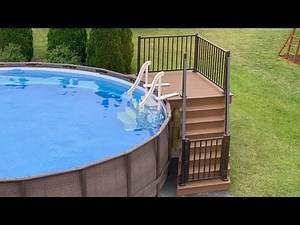 Deck Build WITH ANGLED STEPS for an Above Ground Pool!!