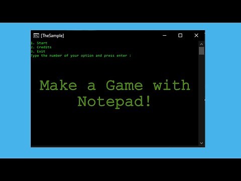 Make a Game with Notepad!