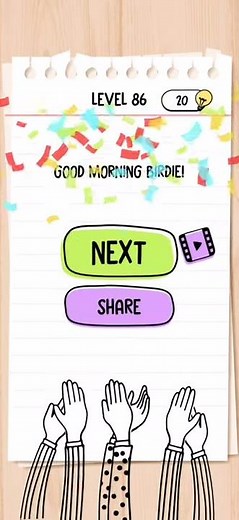 Brain Test Level 86 Birdie has overslept Answer