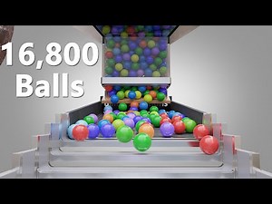 16,800 Colorful Balls Marble Run Loop animation V07