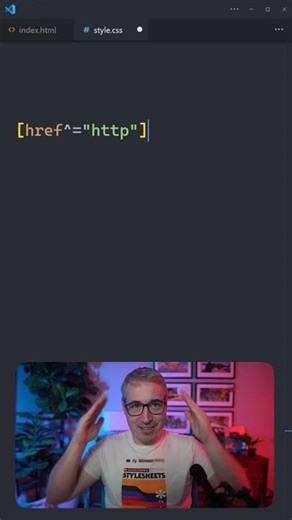 This selector targets only external links