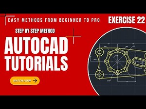 | Exercise 22 | AutoCAD For Beginners | Drawings with Solutions | Step by Step | Learn AutoCAD |