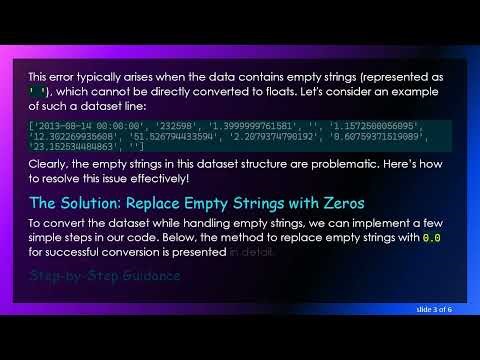 Resolving ValueError When Converting Datasets to Numpy Arrays