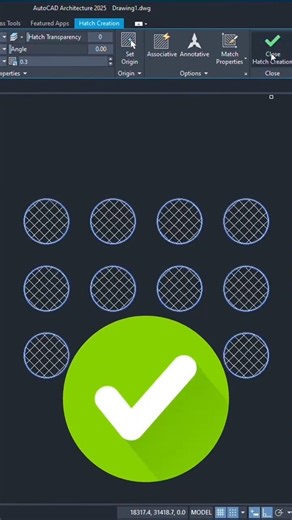 Autocad tips & tricks | Hatch + S Command 👌| #shortsfeed #autocad #autocadtips #autocadtricks