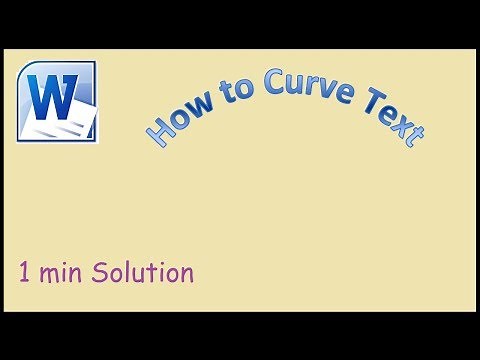 How to curve text in Microsoft Word 2010