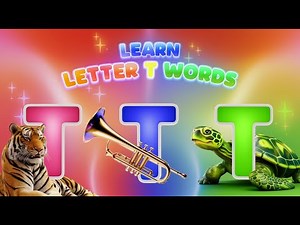 Letter T Words Learning | Educational Video For Kids | Words Start With Letter T | #kidsvideo #kids