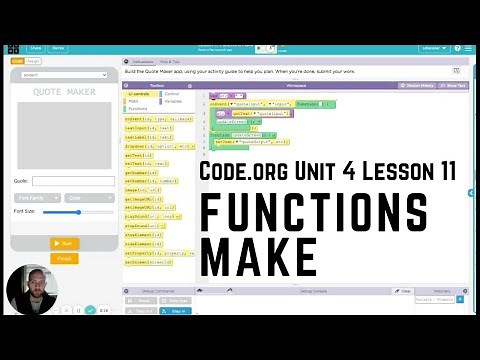 CSP Code.org Unit 4 Lesson 11: Functions Make (JavaScript AP Computer Science Principles)