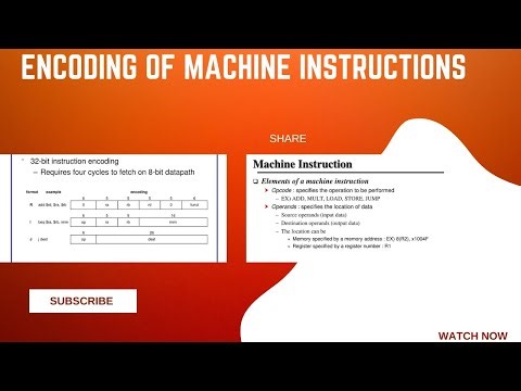 Encoding of machine instruction | Digital principles and Computer organisation