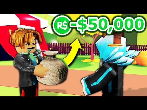 Playing Roblox as a RICH NOOB... and letting people take my robux
