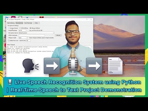 🎙️ Live Speech Recognition System using Python | Real-Time Speech to Text Project Demonstration