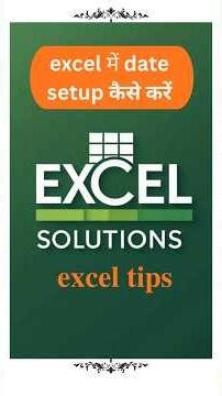 Set date format🗓️#excel#advancecourse #exceltips #shortvideo #shorts