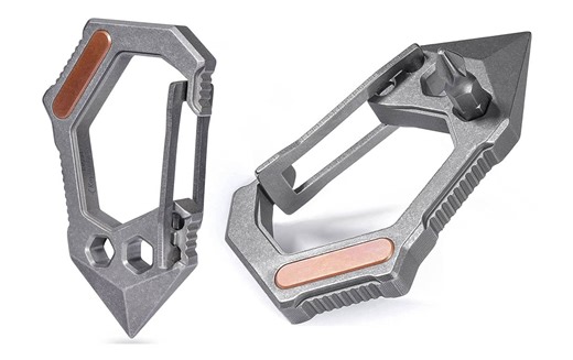 KeyUnity KU02 Titanium Carabiner Combines Seven Useful Tools on Your Keychain