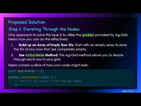 Deleting Empty Rows in Ag-Grid React