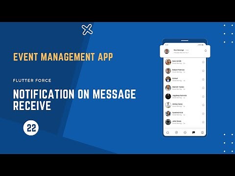 Notification on Message Receive || Event Management App Flutter