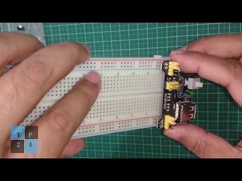 Basic Electronic projects: How to use 5V/3.3V power supply module in breadboard