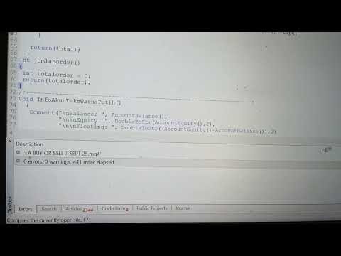 7 steps to write MQL4 coding for the number of orders or total transactions