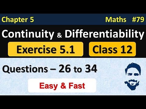 Ex 5.1 Class 12 (Q26 - Q34) | Continuity and Differentiability Class 12th | Class 12 Maths Chapter 5