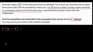 Probability for a geometric random variable