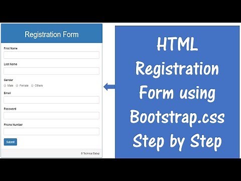How to Create a HTML Registration Form using bootstrap