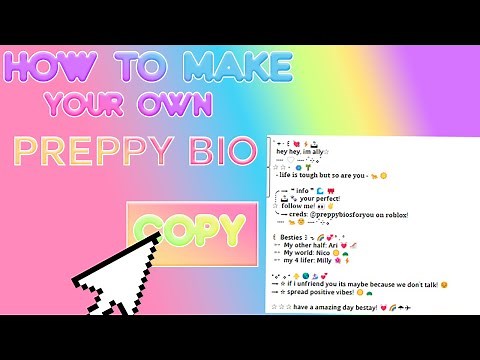 How to make your own preppy bio in roblox!