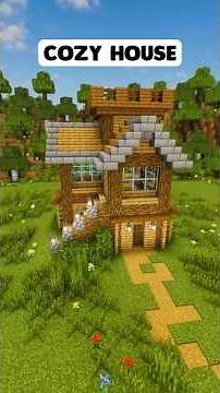 Minecraft Cozy House Tutorial #shorts | Easy Survival Base Build