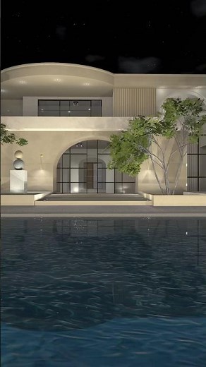 Beautiful art deco style house designed in Live Home 3D #shorts #architecture